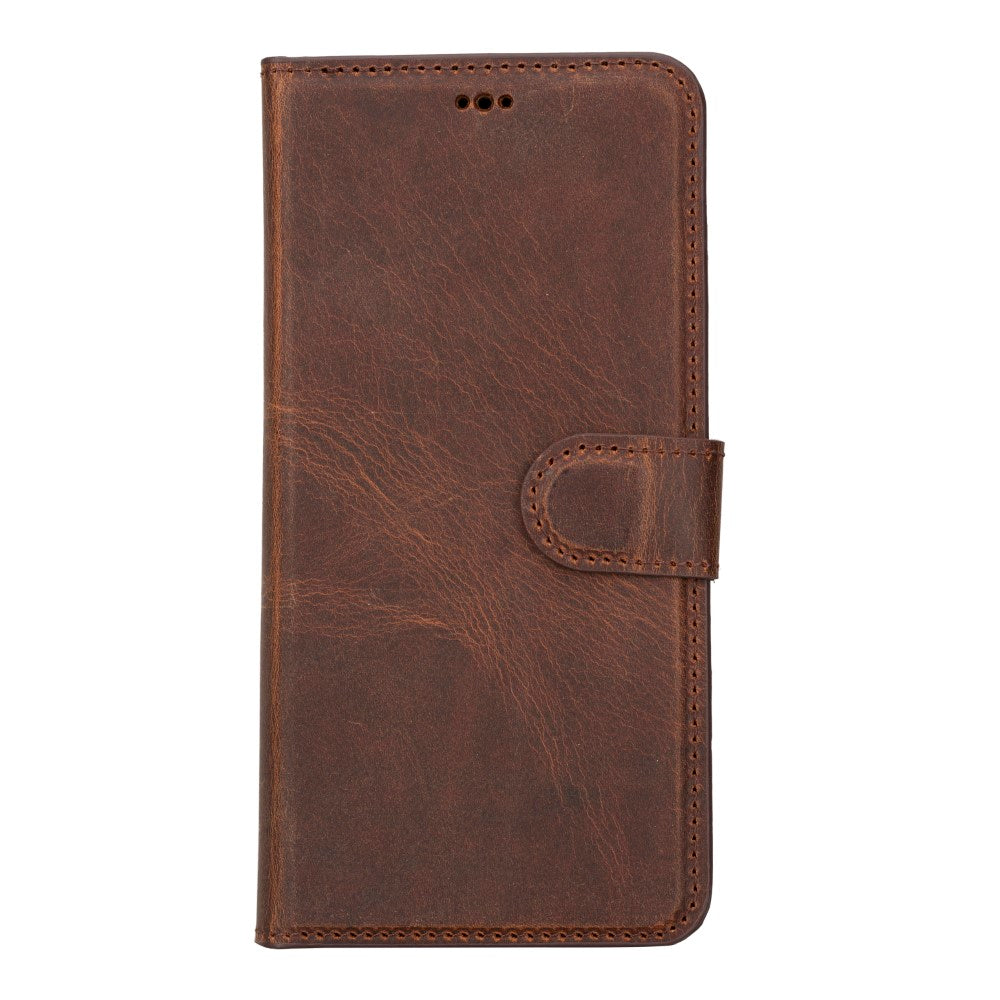 Samsung Galaxy S23 Plus Compatible Leather Wallet Case G2 Brown