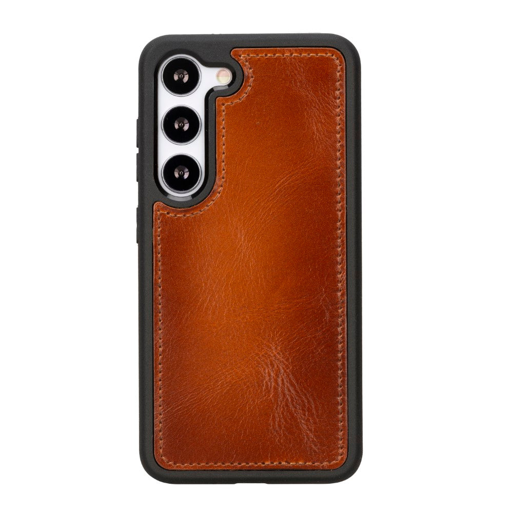 Samsung Galaxy S23 Compatible Leather Wallet Case RST2EF Brown