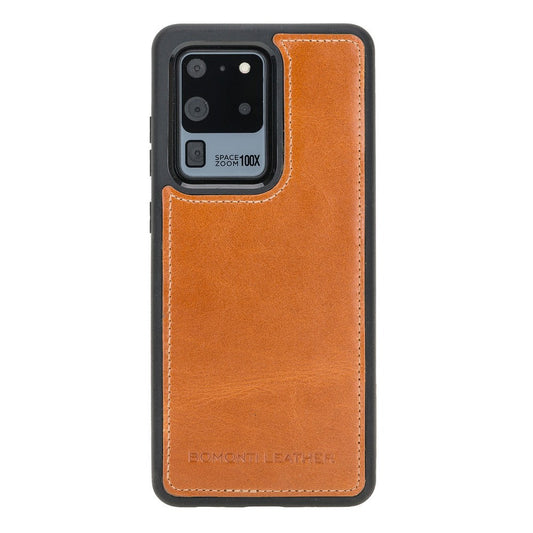 Samsung Galaxy S20 Ultra Compatible Leather Back Cover RST2 Tan