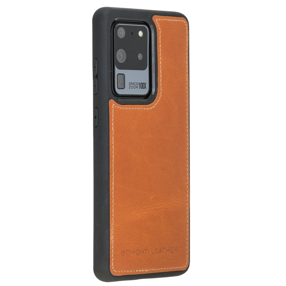 Samsung Galaxy S20 Ultra Compatible Leather Back Cover RST2 Tan