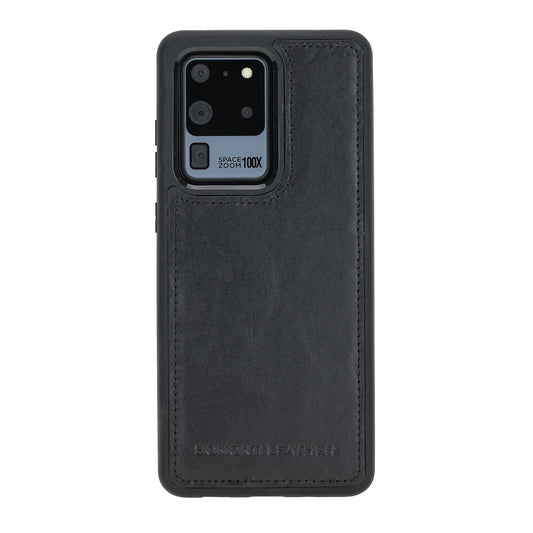 Samsung Galaxy S20 Ultra Compatible Leather Back Cover RST1 Black