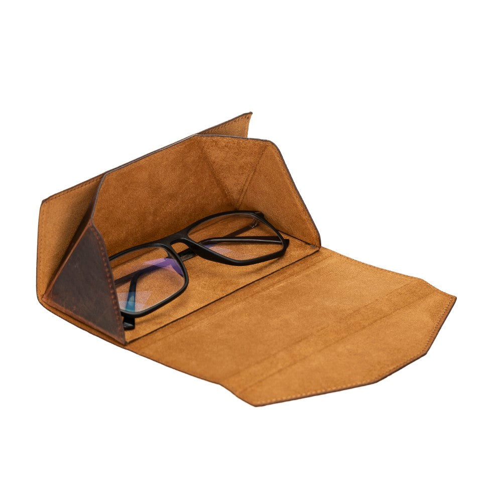 Smart Glass Leather Glasses Case G2 Brown 