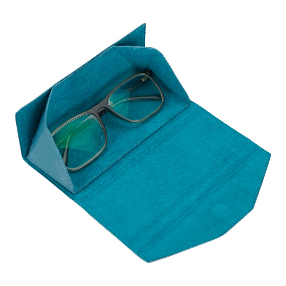 Smart Glass Leather Glasses Case BRN4EF Blue 