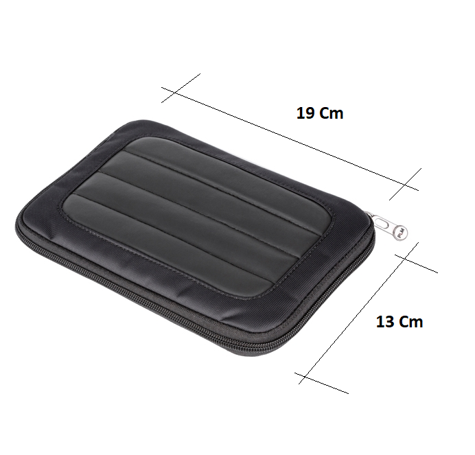 Stylish Powerbank Harddisk Protective Bag Black