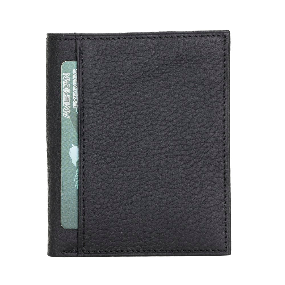 Yetta Card Holder, 10 Card Sections, Textured Black