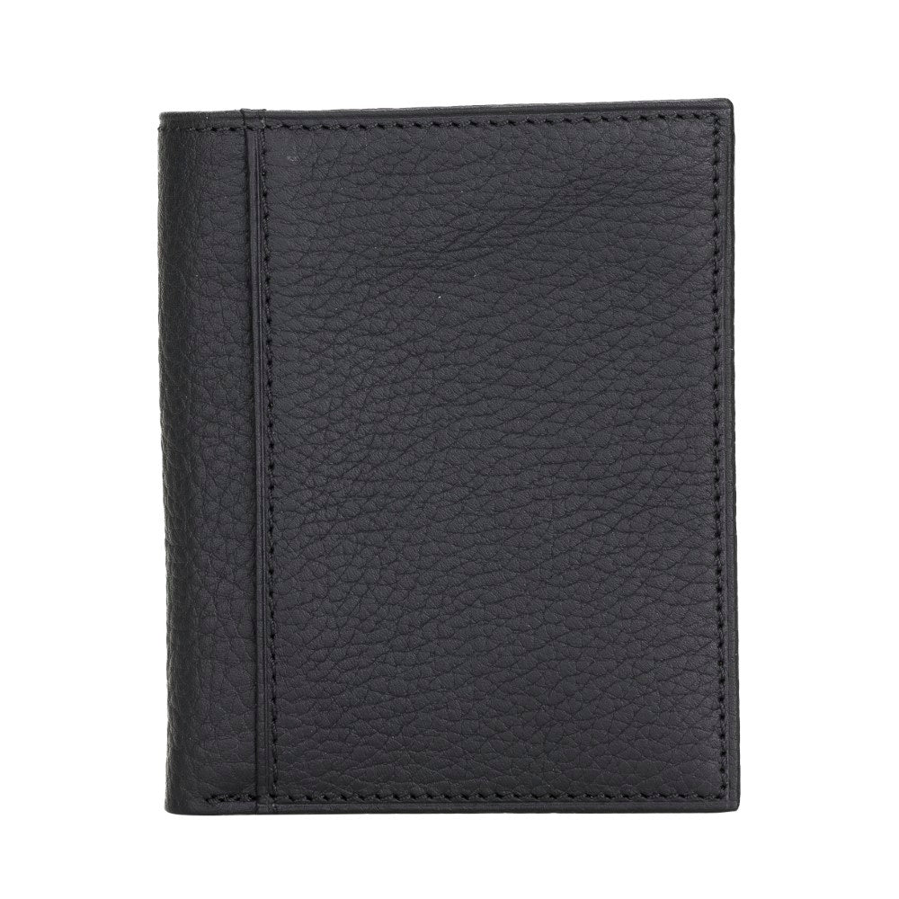 Yetta Card Holder, 10 Card Sections, Textured Black