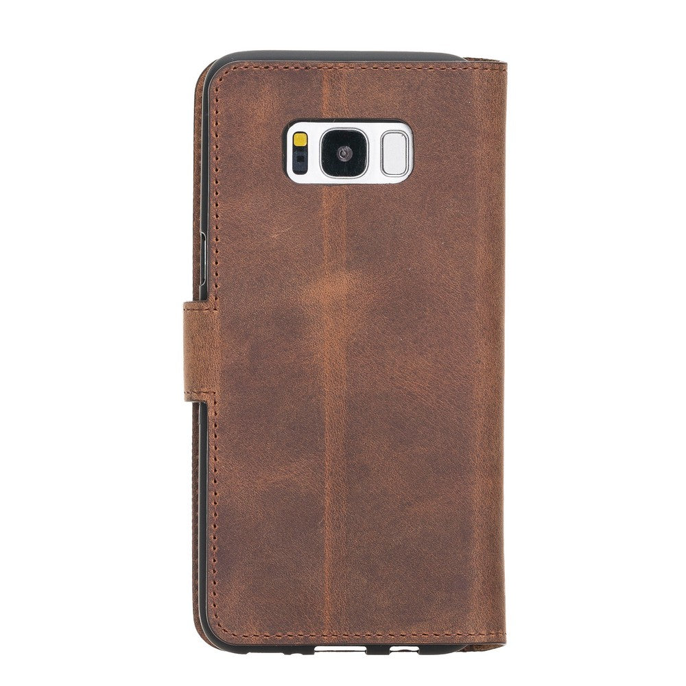 Samsung Galaxy S8 Compatible Leather Wallet Case WC G2 Brown