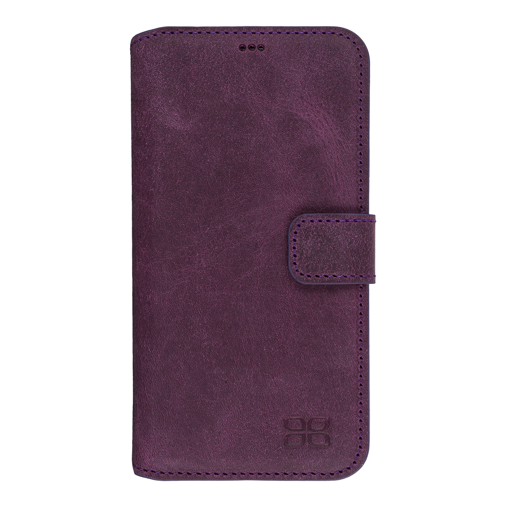 Samsung Galaxy S7 Compatible Leather Wallet Case WCID G7 Purple