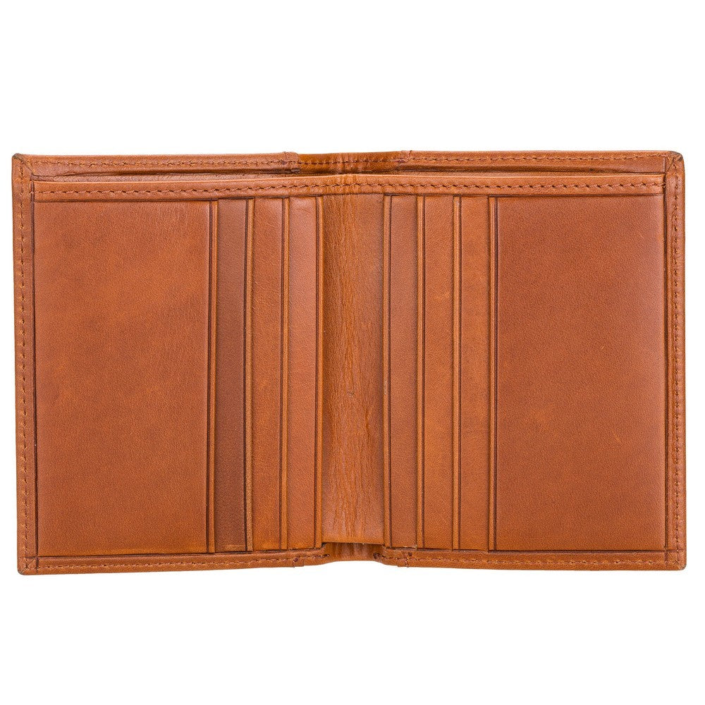 Yetta Card Holder, 10 Card Sections, Tan