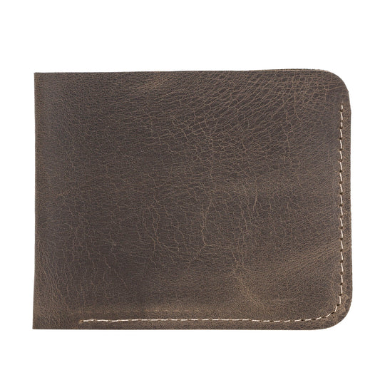 Leather Wallet, 4 Card Compartments, Caramel Brown